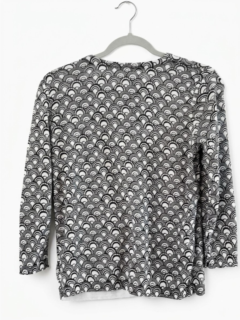 Talbots Geometric Fan Print Cardigan - Small - Picture 3 of 3